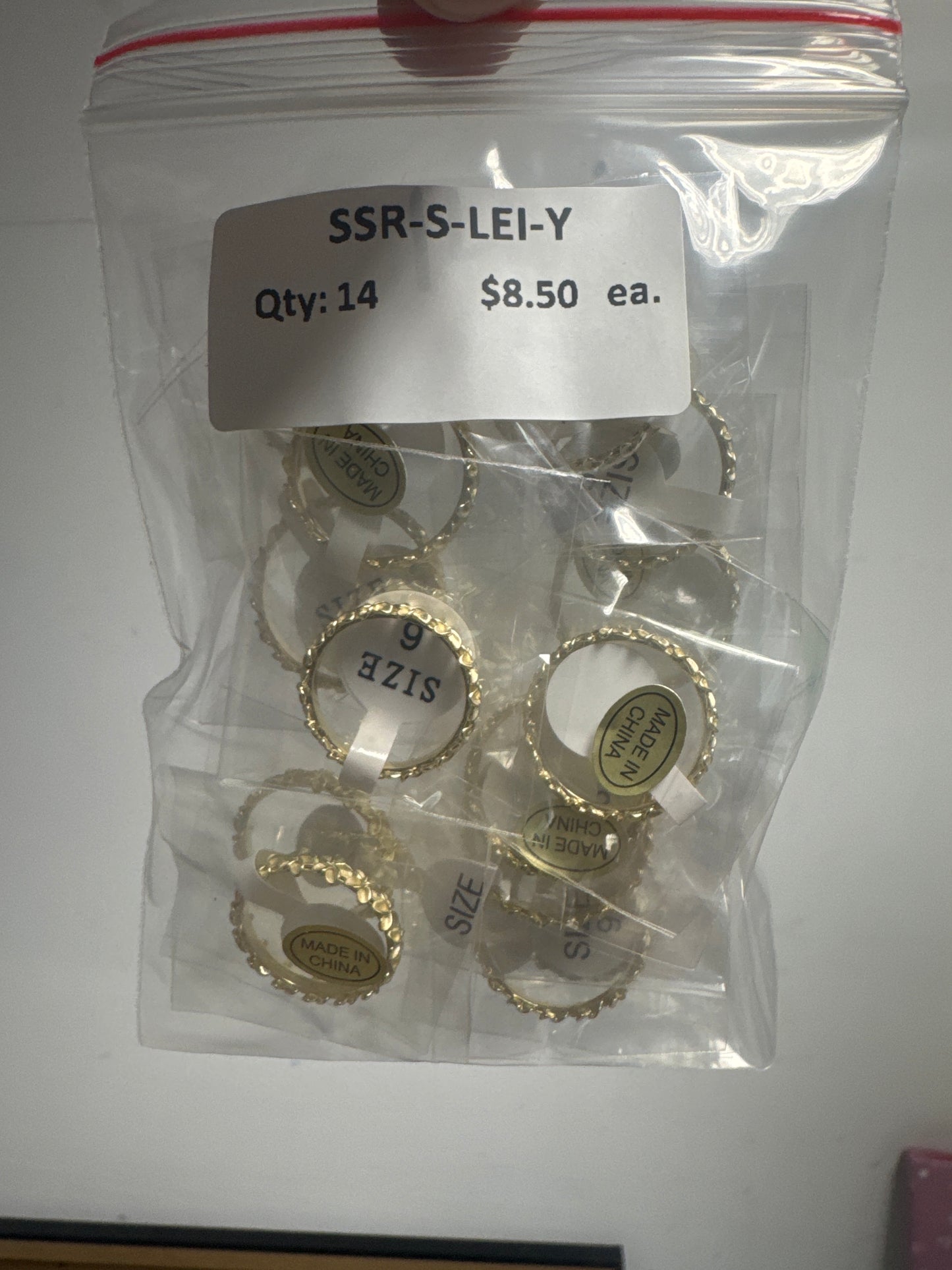 SS925 Silver Ring - Flower Lei (Gold)