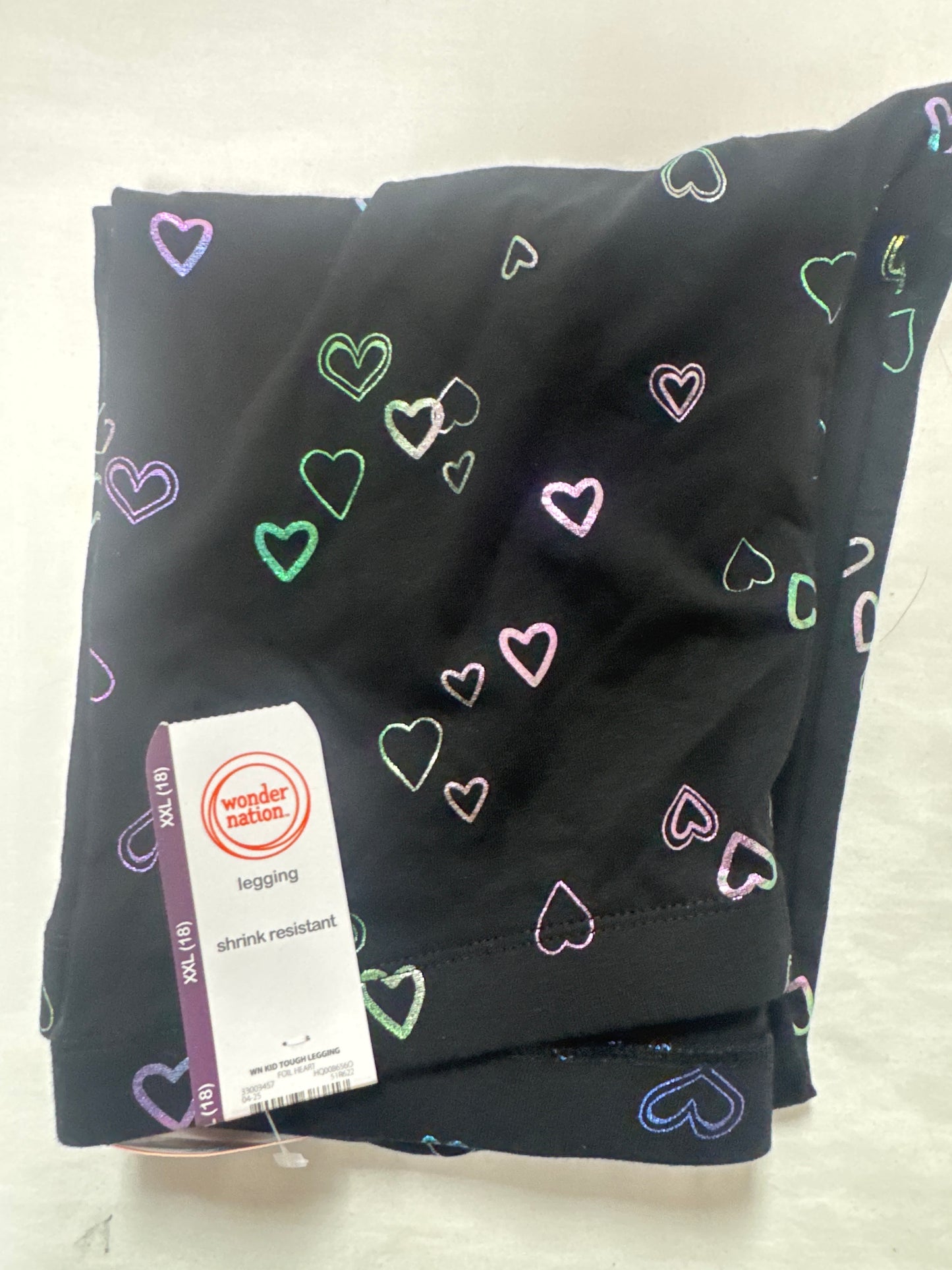 Wonder Nation Girls Leggings Black XXL(18)