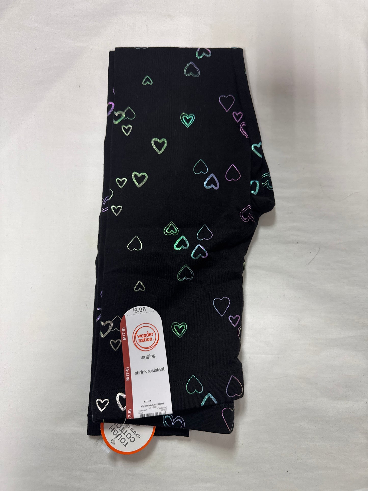 Wonder Nation Girls Leggings Black M(7-8)