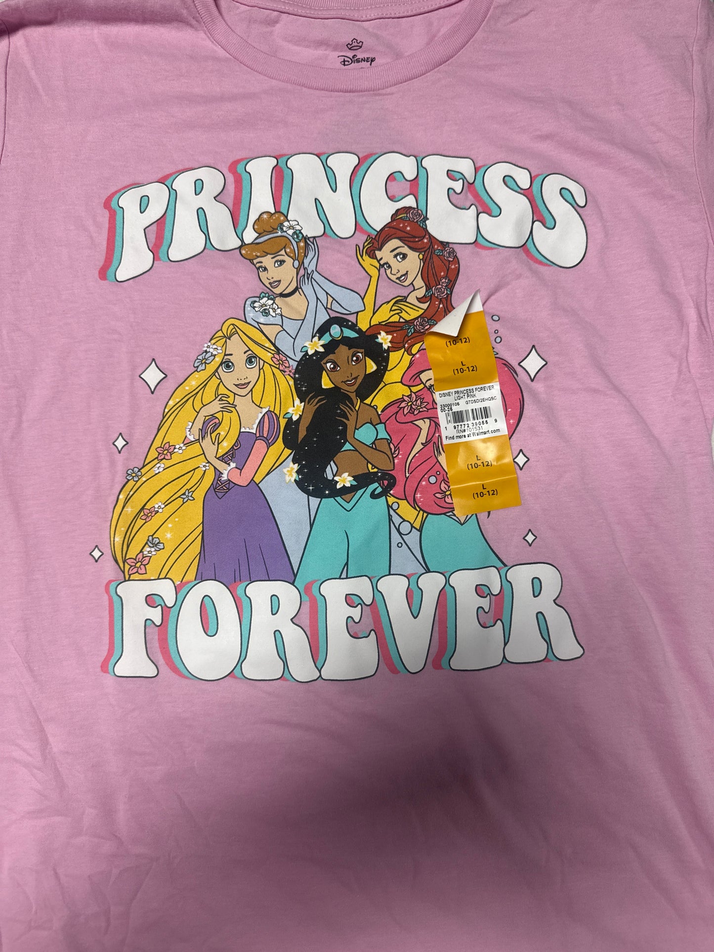 Disney Princess Shirt Light Pink L(10-12)
