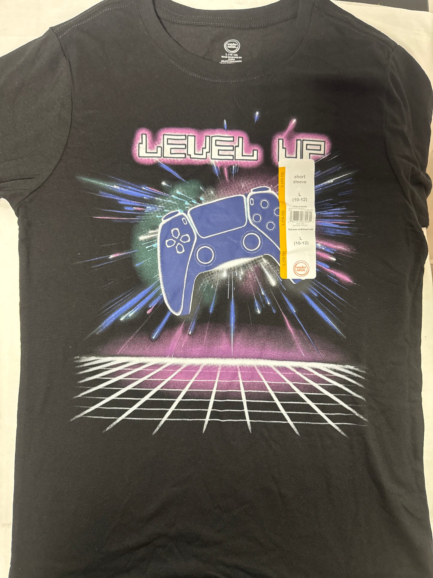 Level Up Black Shirt L(10-12)