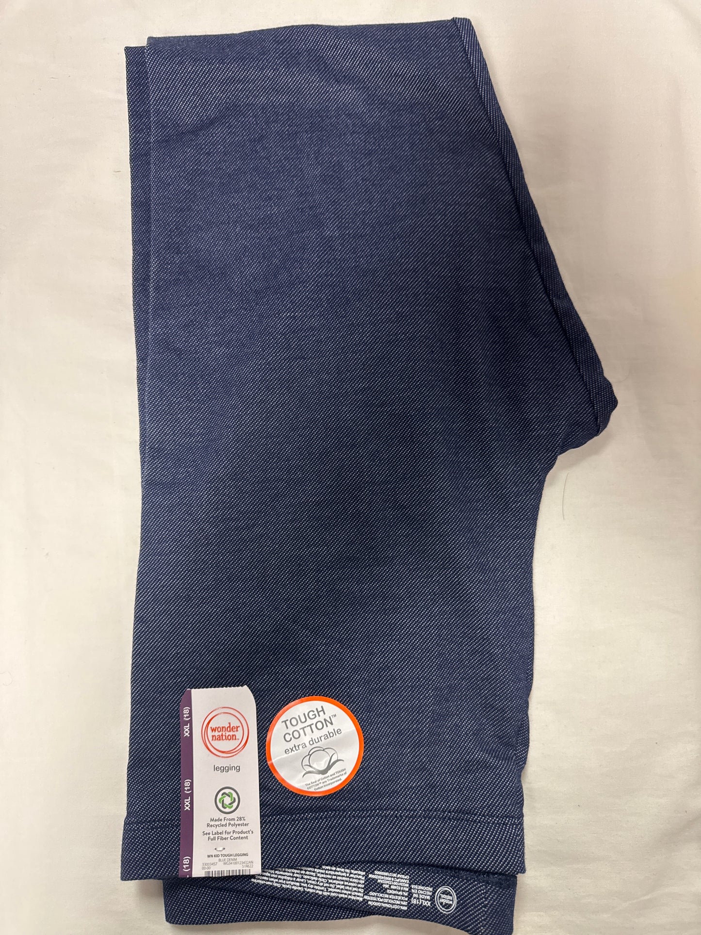 Wonder Nation Girls Leggings Blue Denim XXL(18)