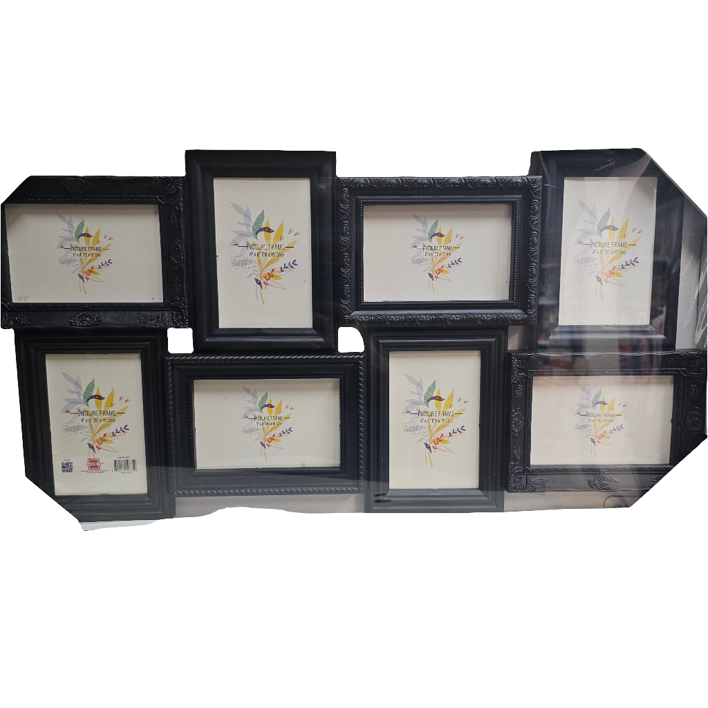 PF-9002 PS Collage Frame White 8 4x6 openings