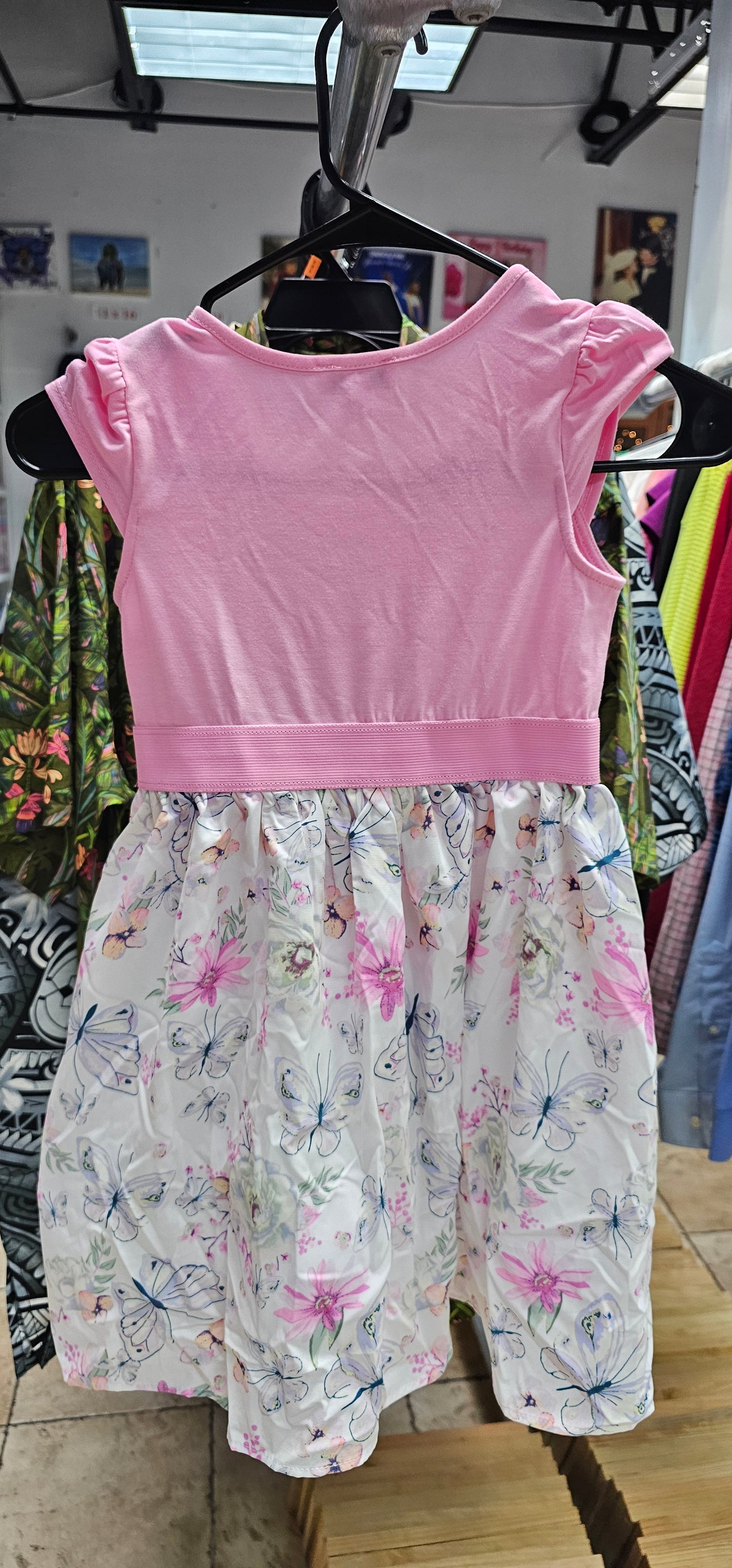 rs 1 dress pink top with flower bottom max & daisy size 6x, 6, 6x