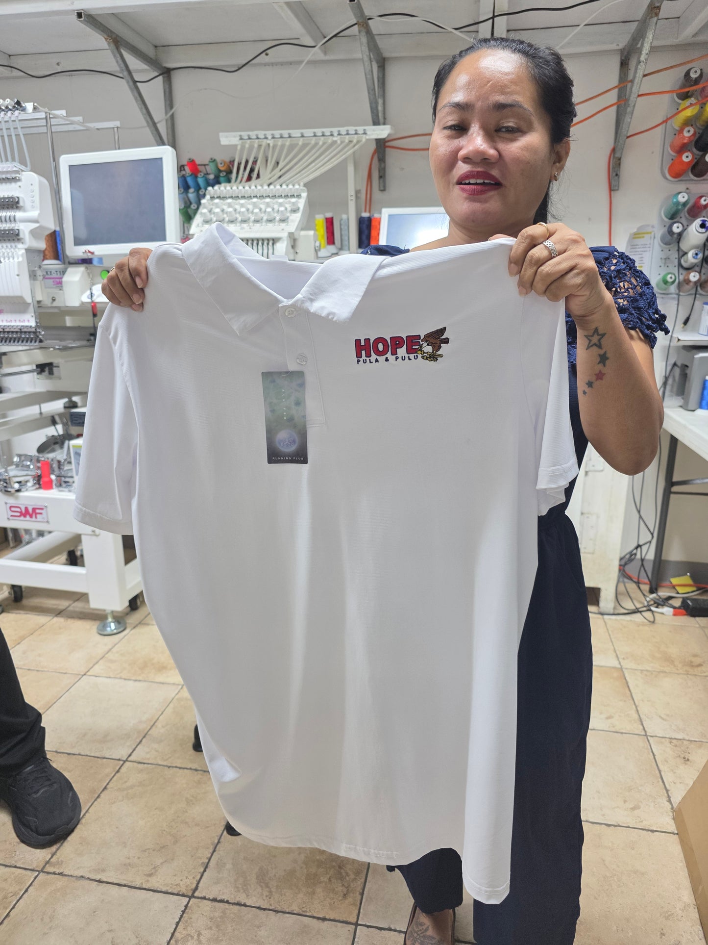 Shirt and embroidery Hope campaign