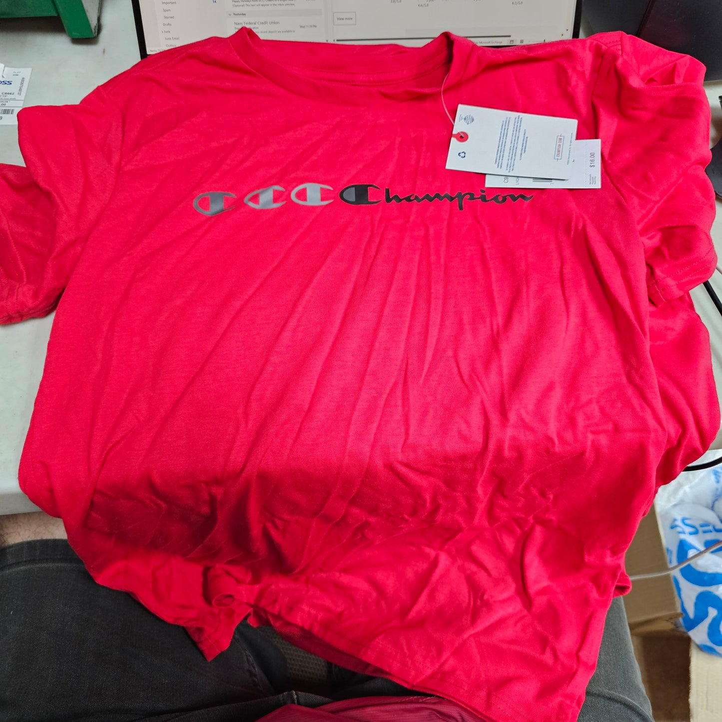 Boys shirt Champion red size large