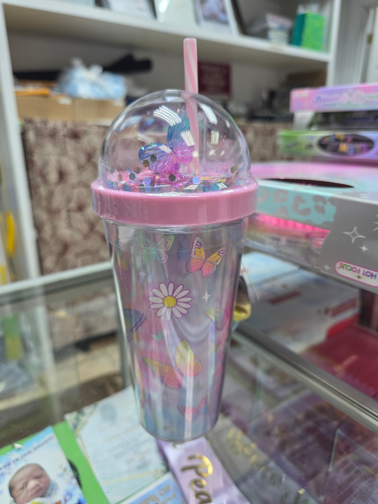 400TB Cup of Fun 12.8oz Tie Dye Butterfly Promo