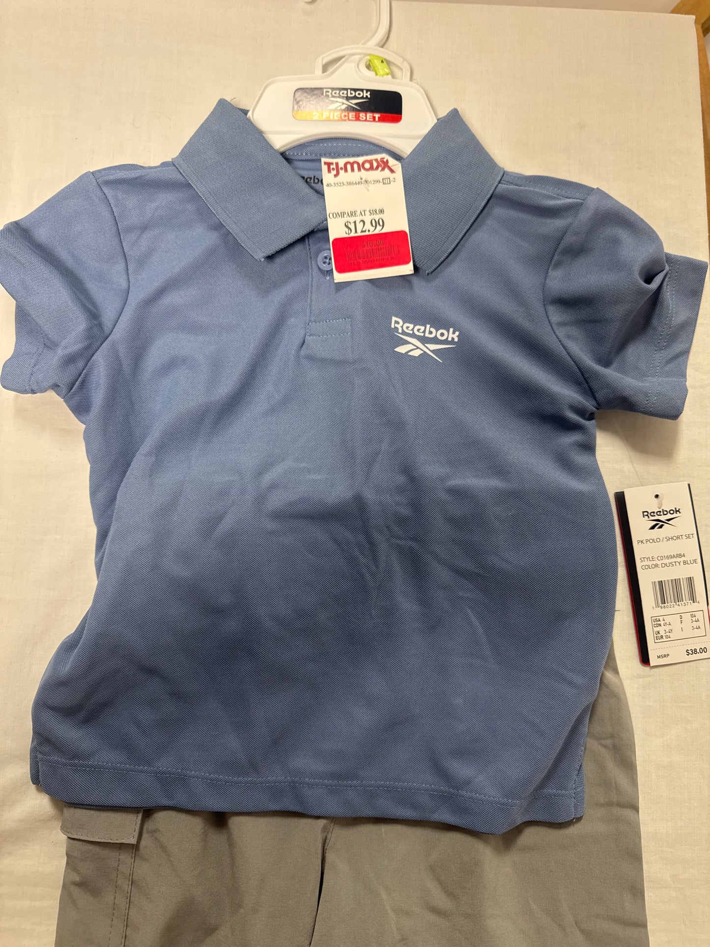 TJMAXX Boys Reebok 2pc Set Dusty Blue