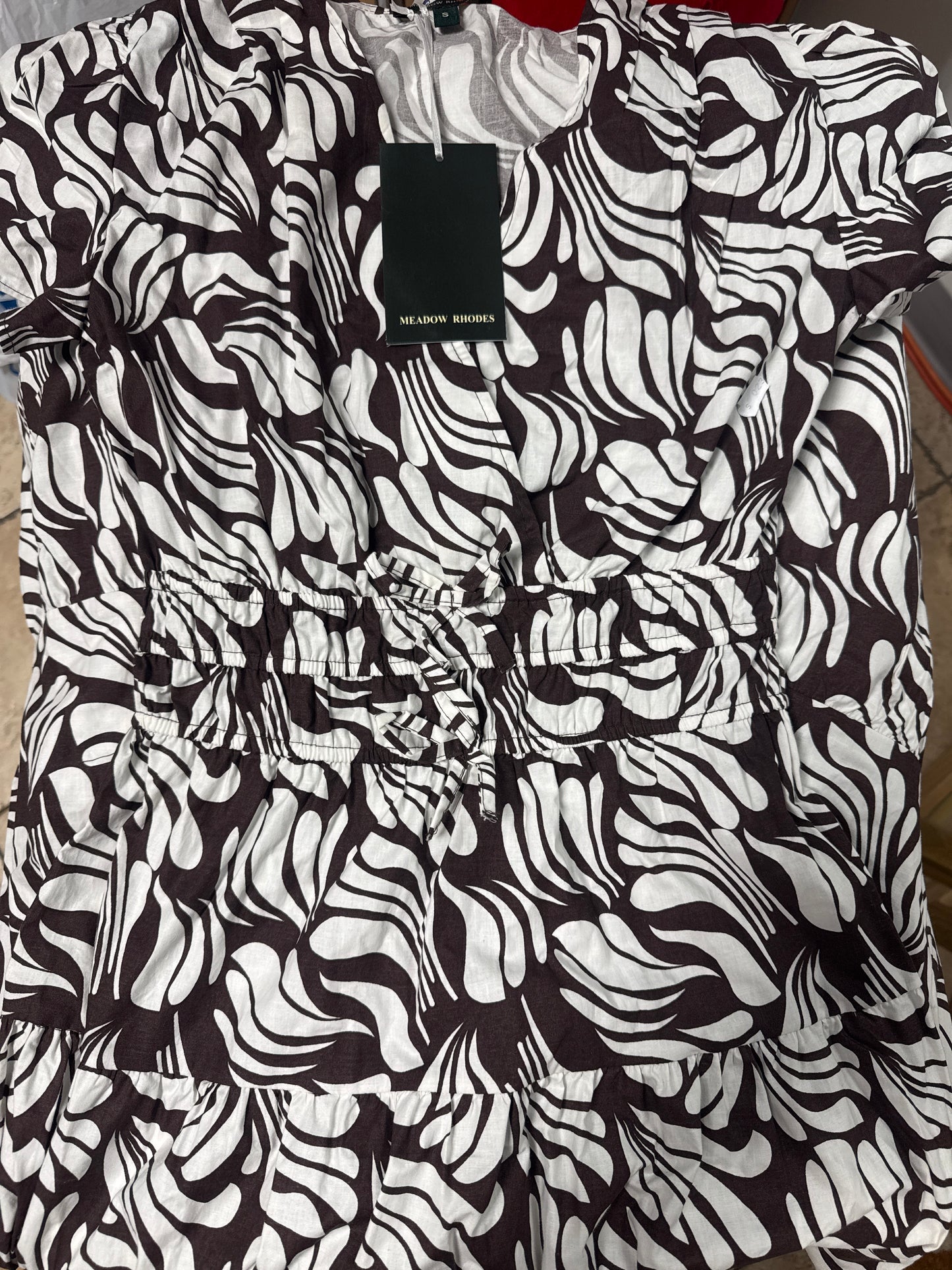 TJMAXX Meadow Rhodes Woman's Dress Brown/White