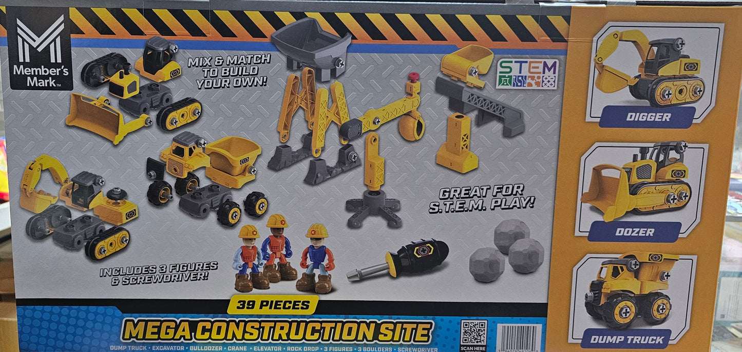 Mega Construction Site 39 pieces Members Mark