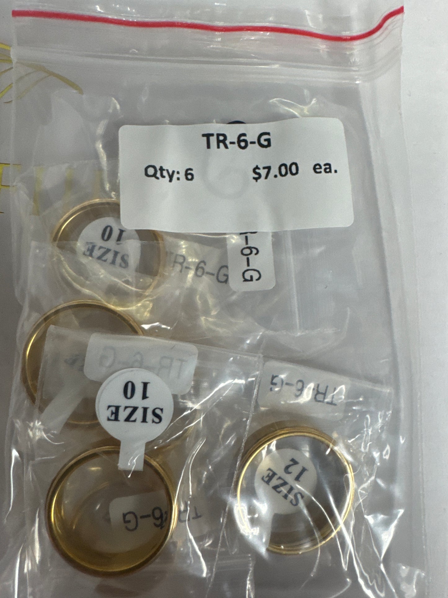 6mm Gold Plated Tungsten Ring