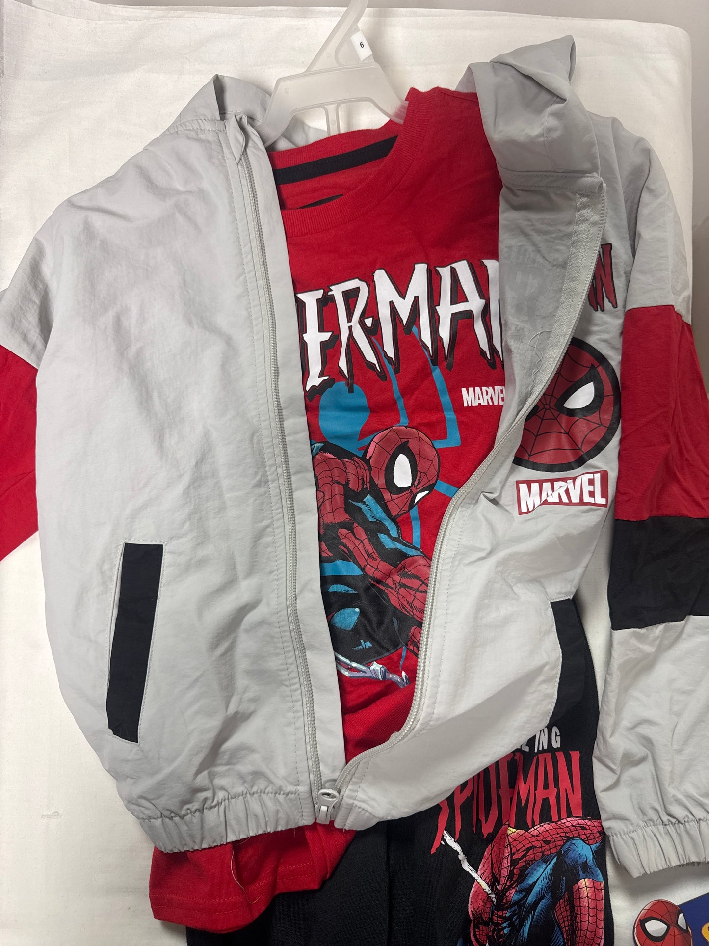 TJMAXX Spiderman 3pc Zipup/Shirt/Shorts