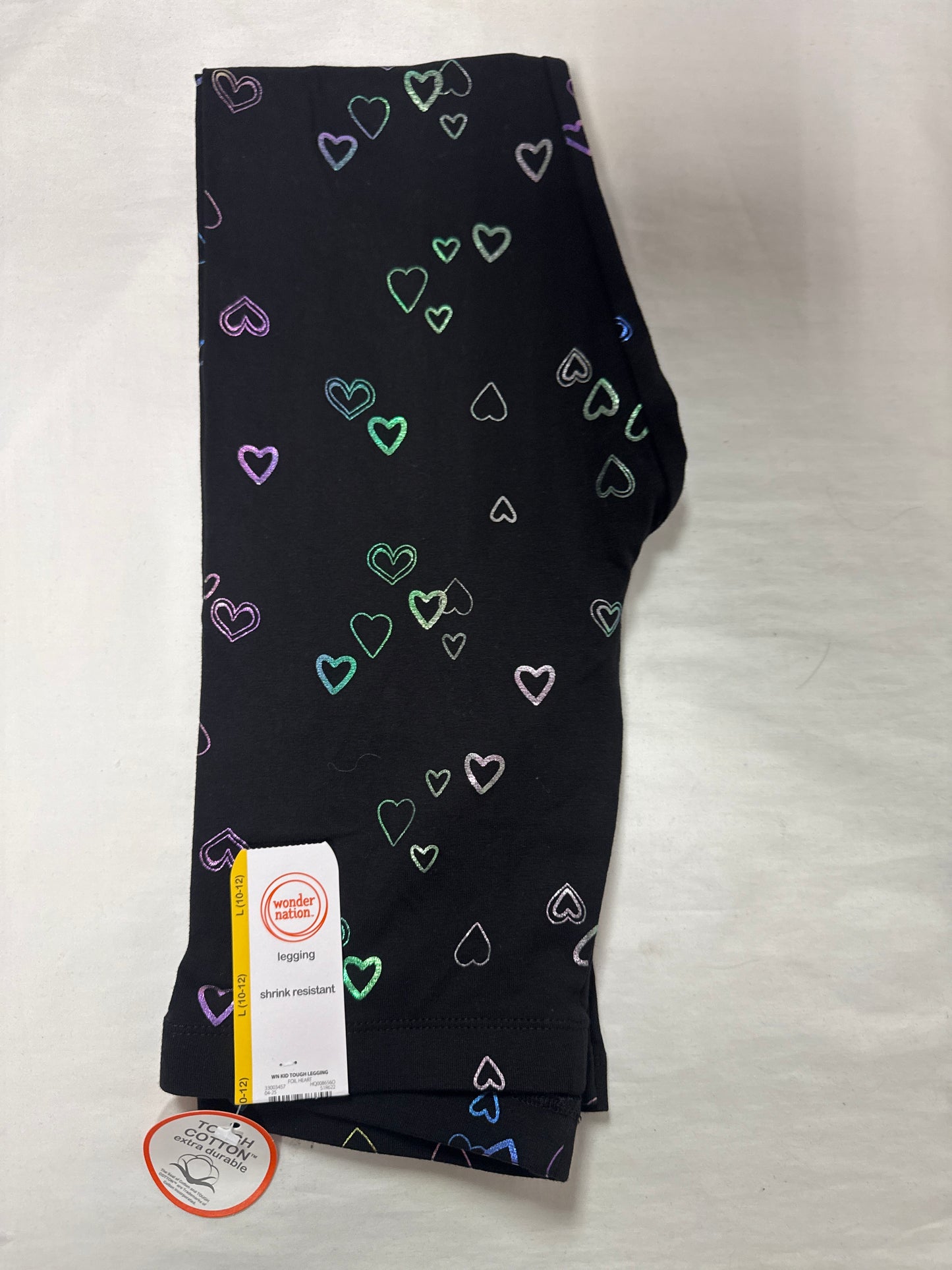Wonder Nation Girls Leggings Black L(10-12)