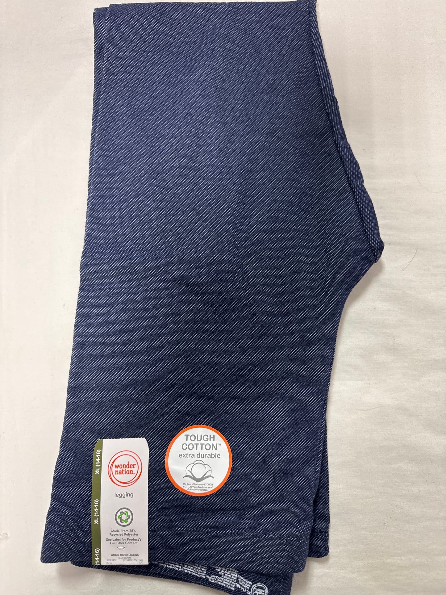 Wonder Nation Girls Leggings Blue Denim L(10-12) Plus