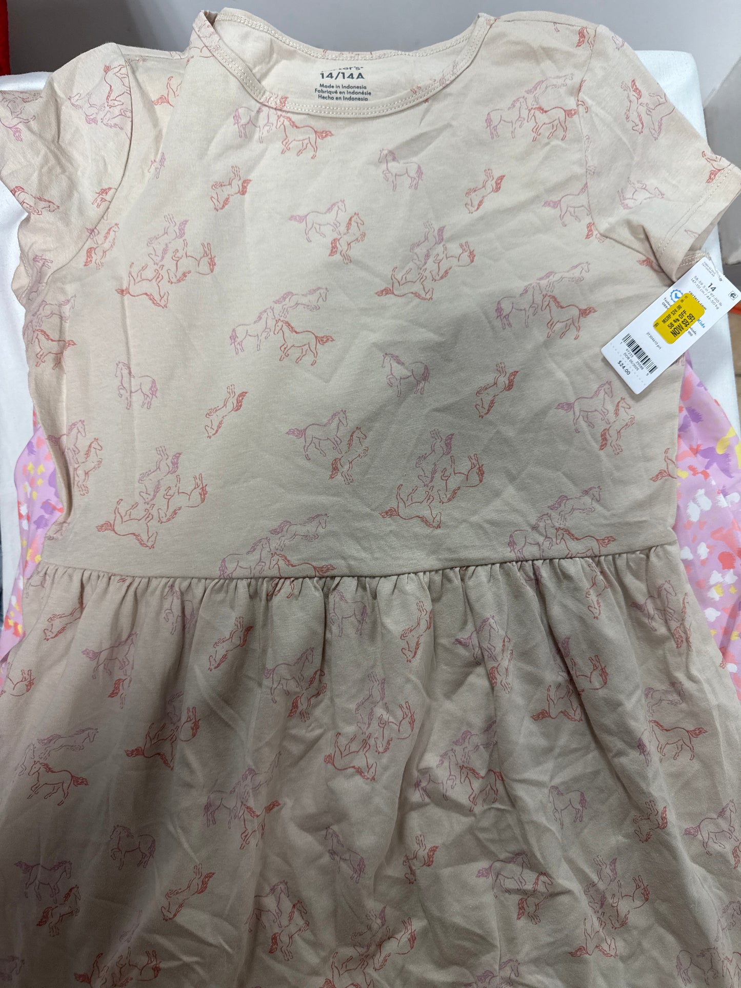 CARTERS DRESS BEIGE