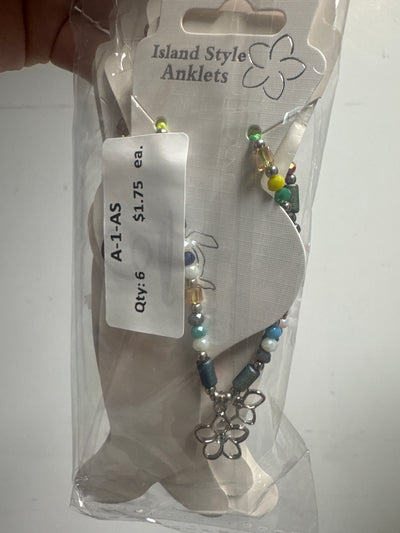 Beaded Crystal Anklet - Assorted