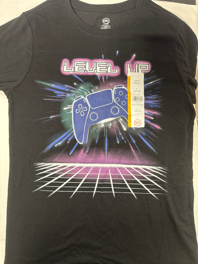 Level Up Black Shirt L(10-12)
