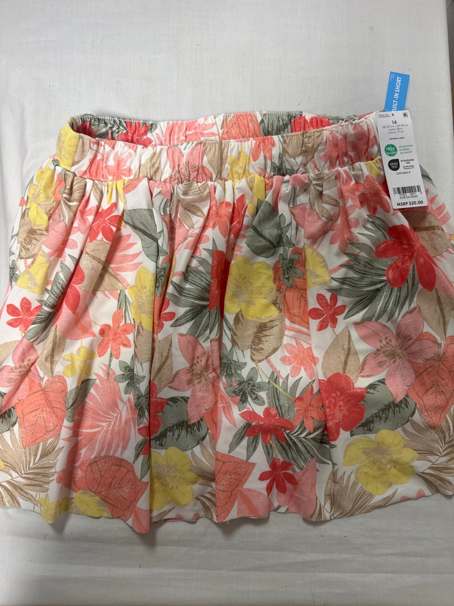 CARTERS FLORAL SKIRT SKORT
