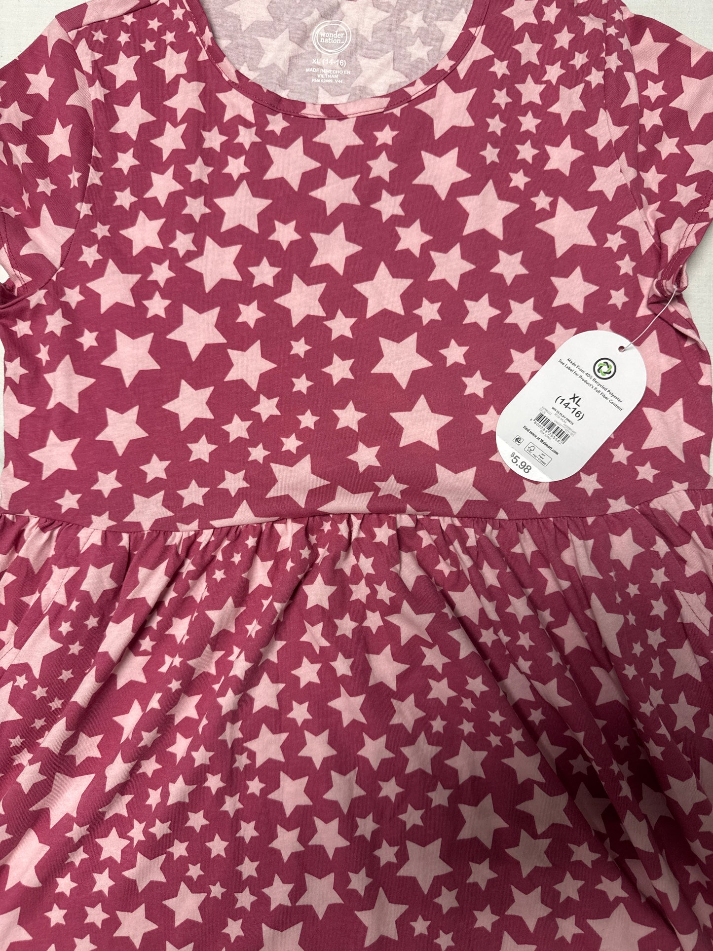 Wonder Nation Pink Dress Rose MumXL(14-16)