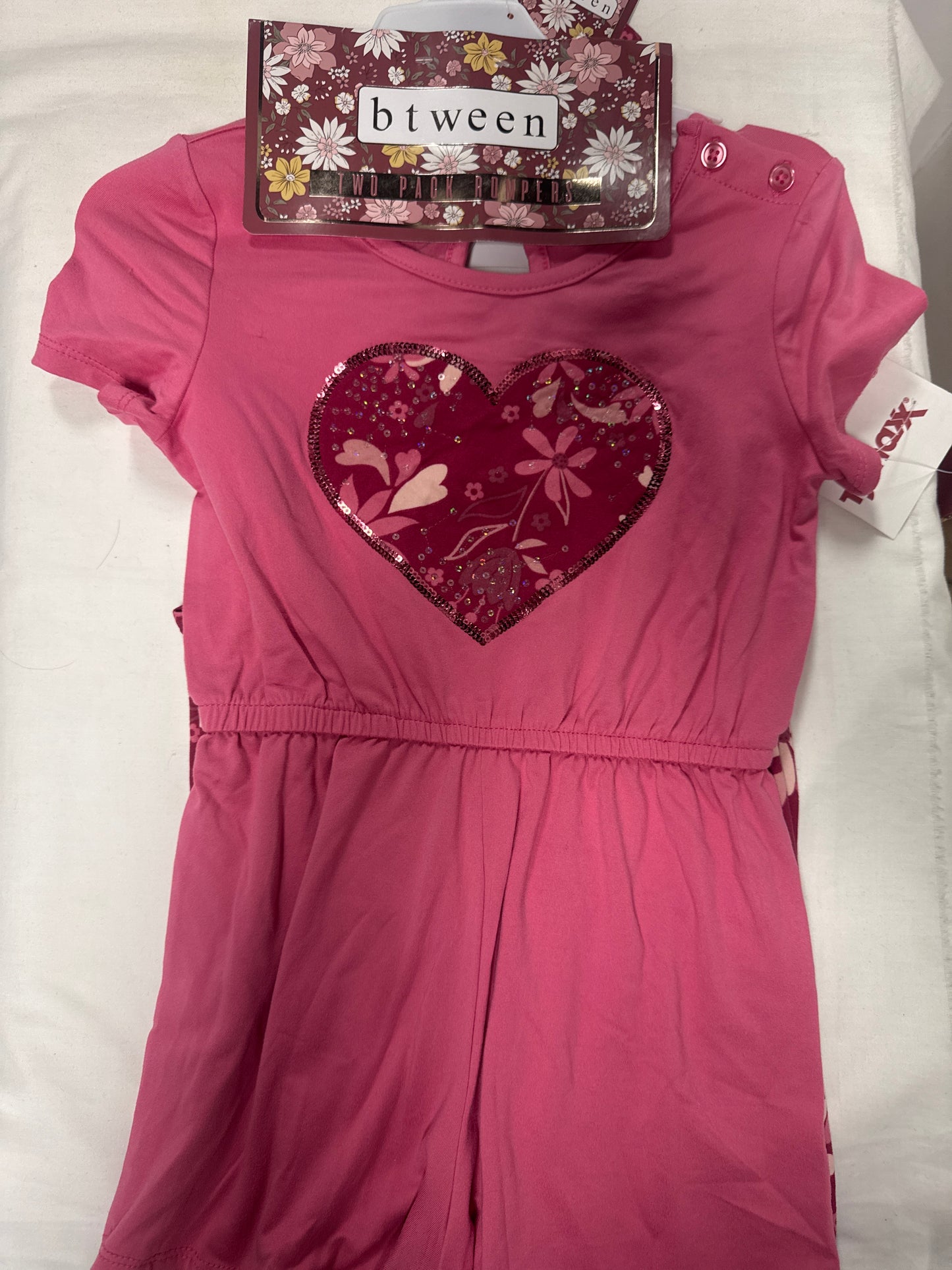 TJMAXX Between Girls Pink 2pc Rompers