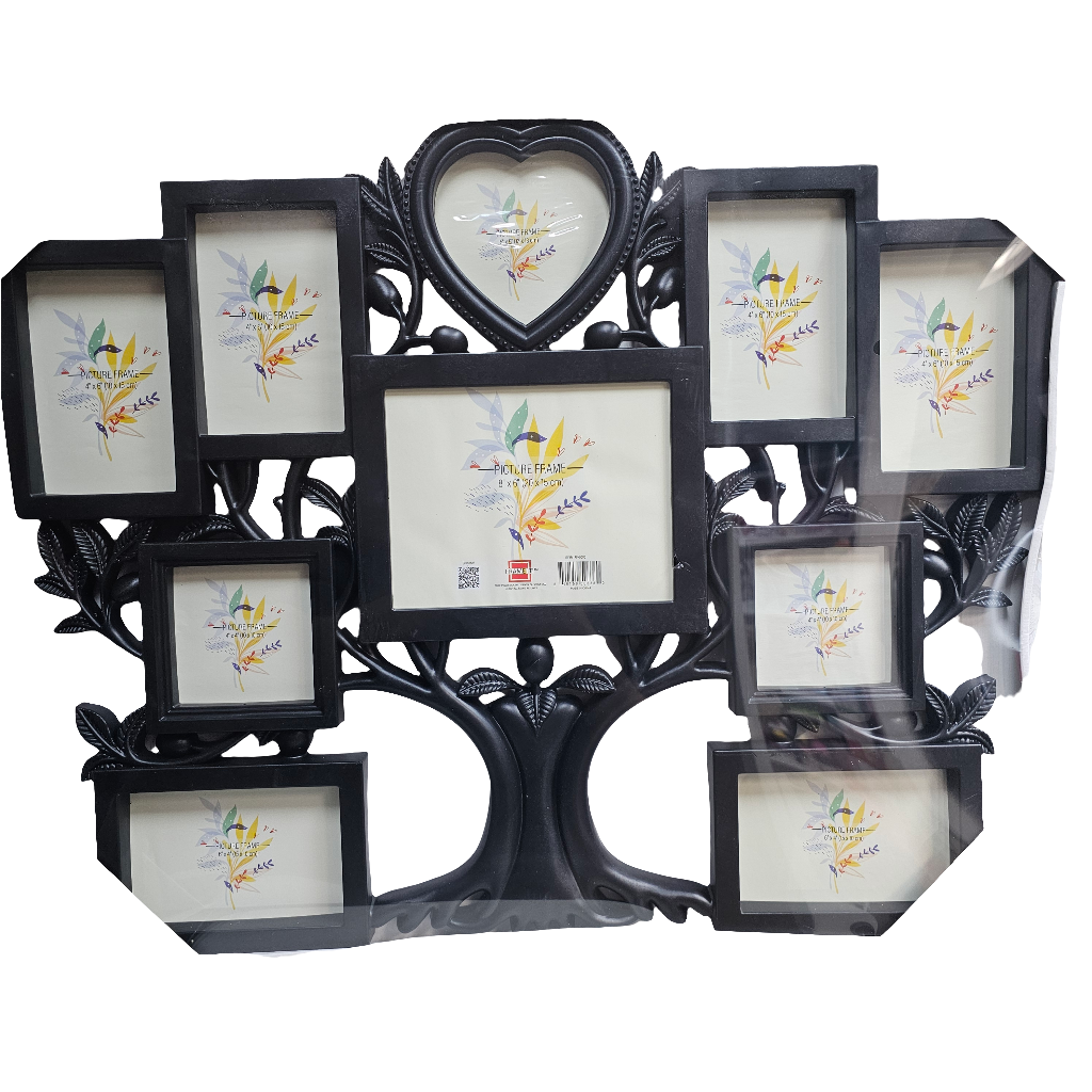 PF-9005 PS collage Frame white10 assorted openings white tree