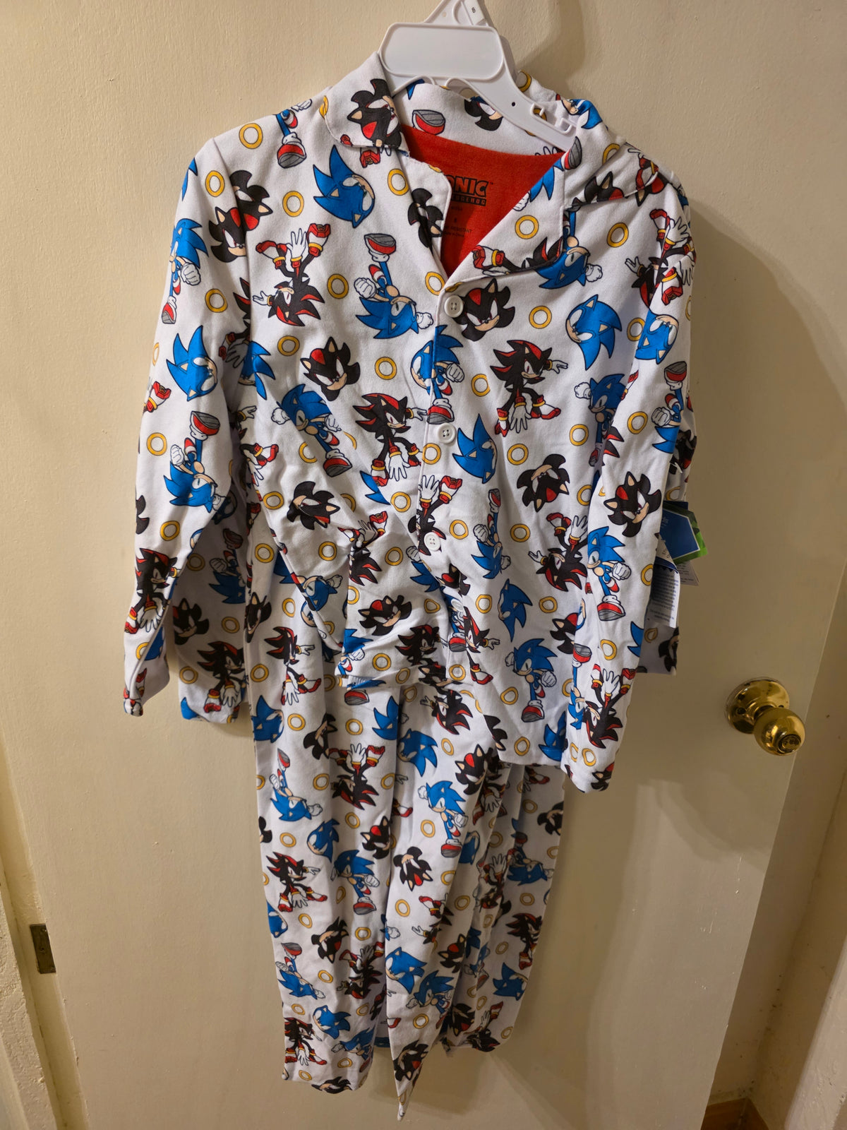 Sonic pajamas white size 8 Ross hnl 2026