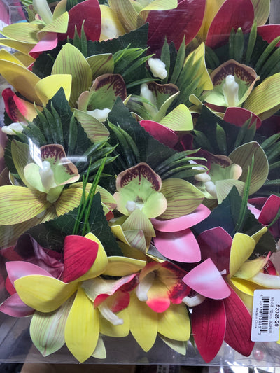 Combo tropical foam flower hair clip 16x8cm 52025-20