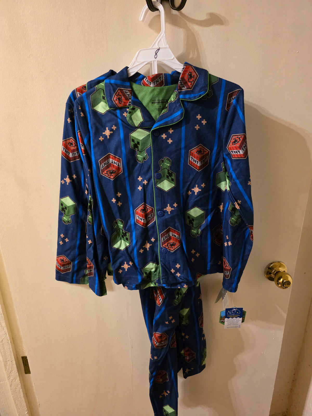 Minecraft blue pajamas Ross hnl 2026 size 8