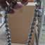 Silver pearl necklace with glitter ball