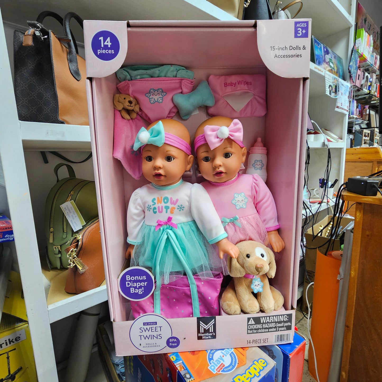 MM Sweet Twins Pink Dolls  & Accessories
