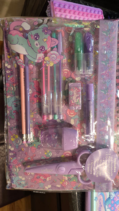 Adventurous A4 Essentials Stationery Gift Pack  Purple cats