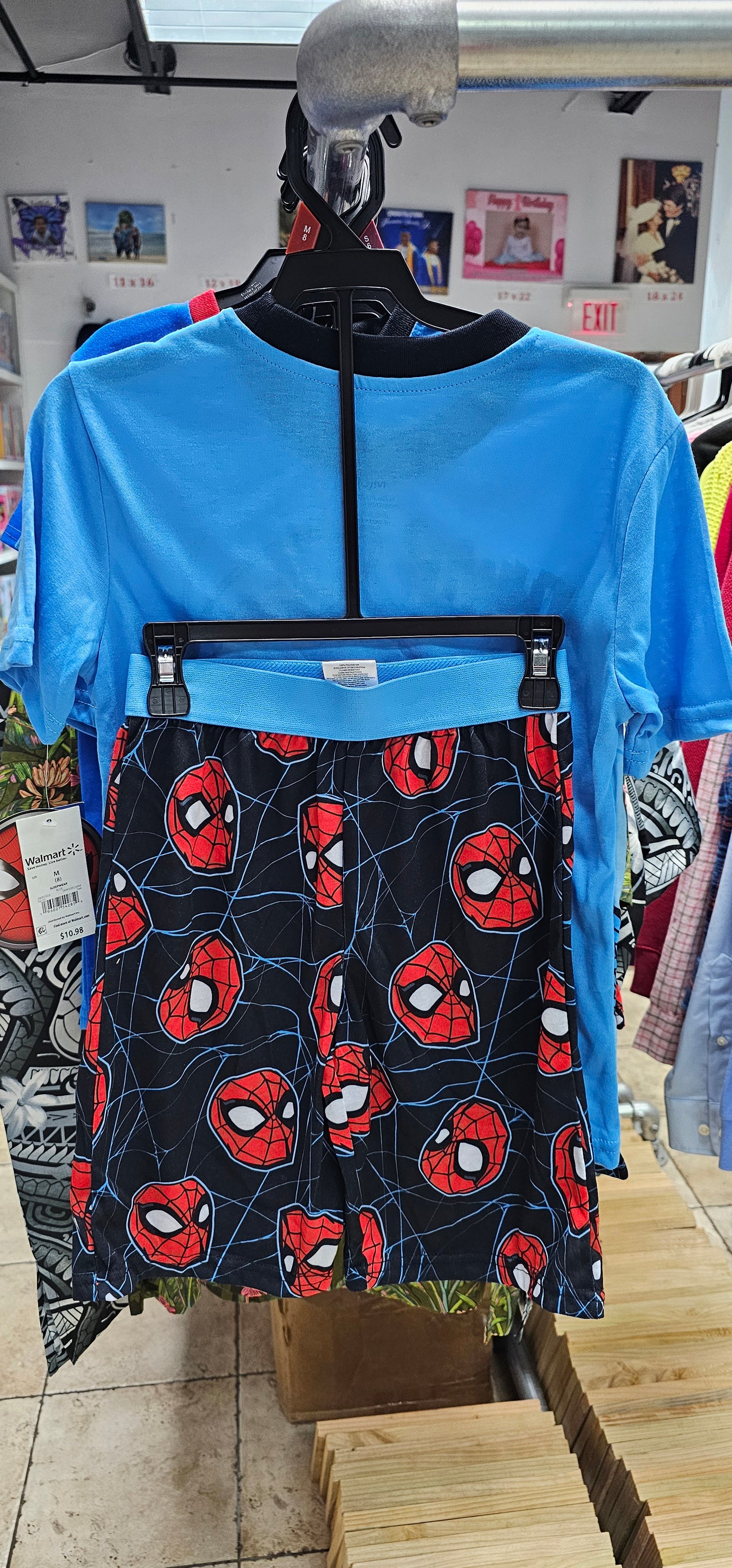 WM Sonic, Spidey, Minecraft 2-piece shirt and shorts boys
