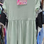 rs emma & Elsa 2 piece dress white and green  Size 8