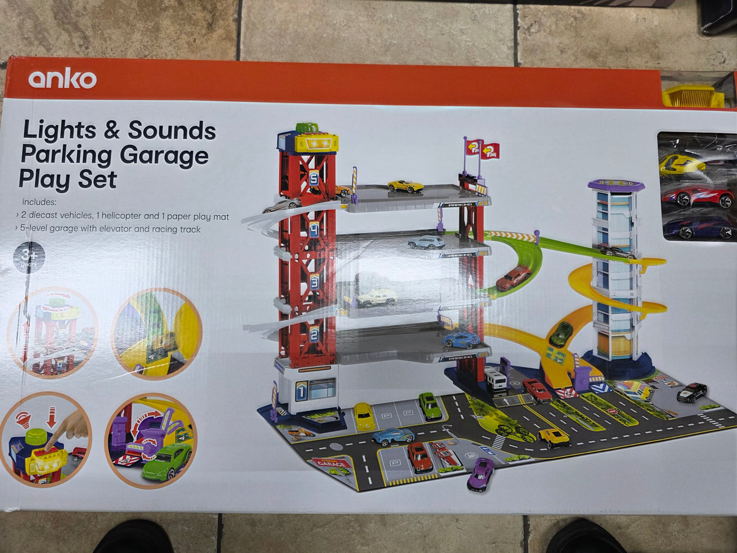 Anko Lights & Sounds Parking Garage Play Set