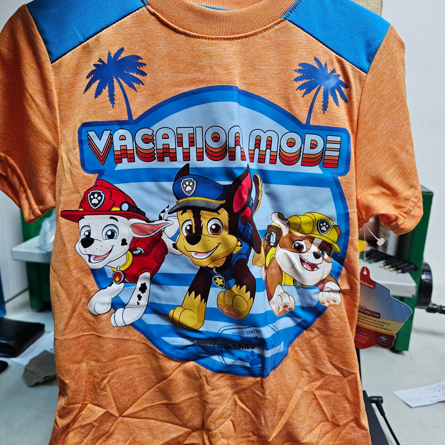Paw Patrol 2 piece shirt and shorts Vacation Mode Boys