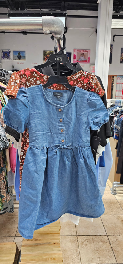 rs 2 piece dress blue and brown flower dress picapino size 6x