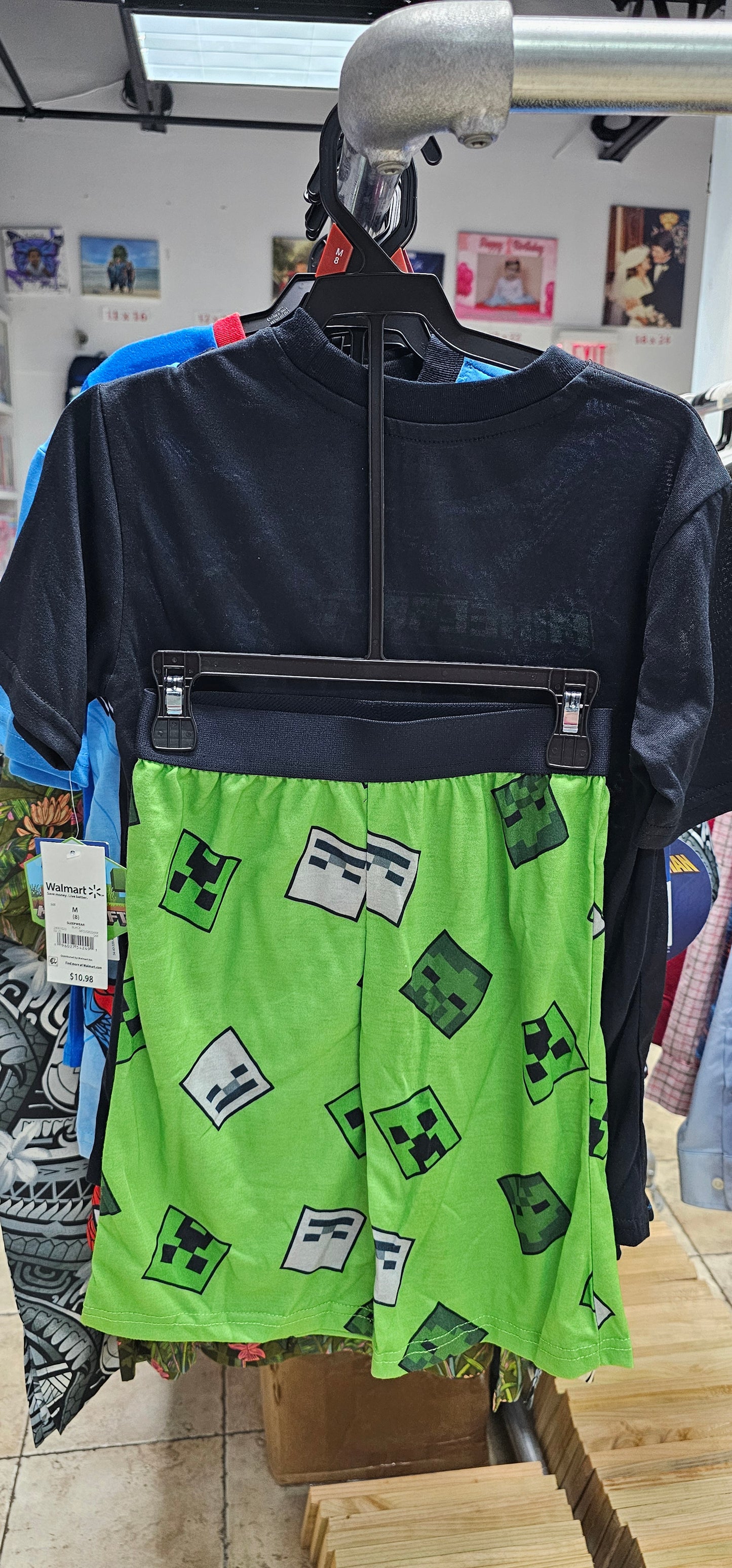 WM Sonic, Spidey, Minecraft 2-piece shirt and shorts boys