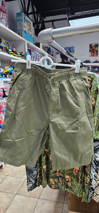 WM Wonder Nation Boys Pants blue green and camel WN PULL ON SHORT