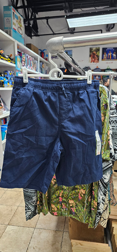 WM Wonder Nation Boys Pants blue green and camel WN PULL ON SHORT