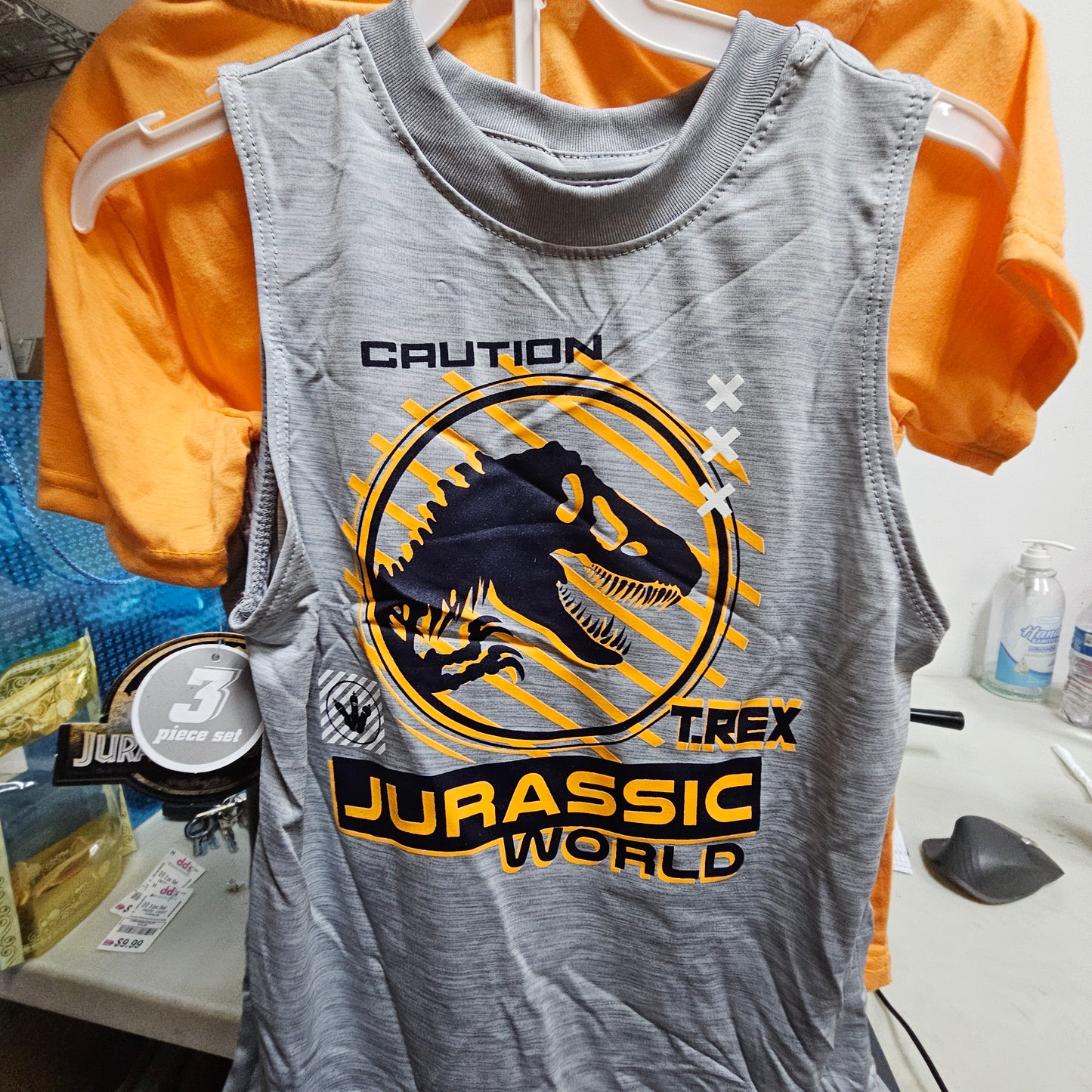 Boys 2 shirts and 1 shorts  3 piece Apex Dinosaur