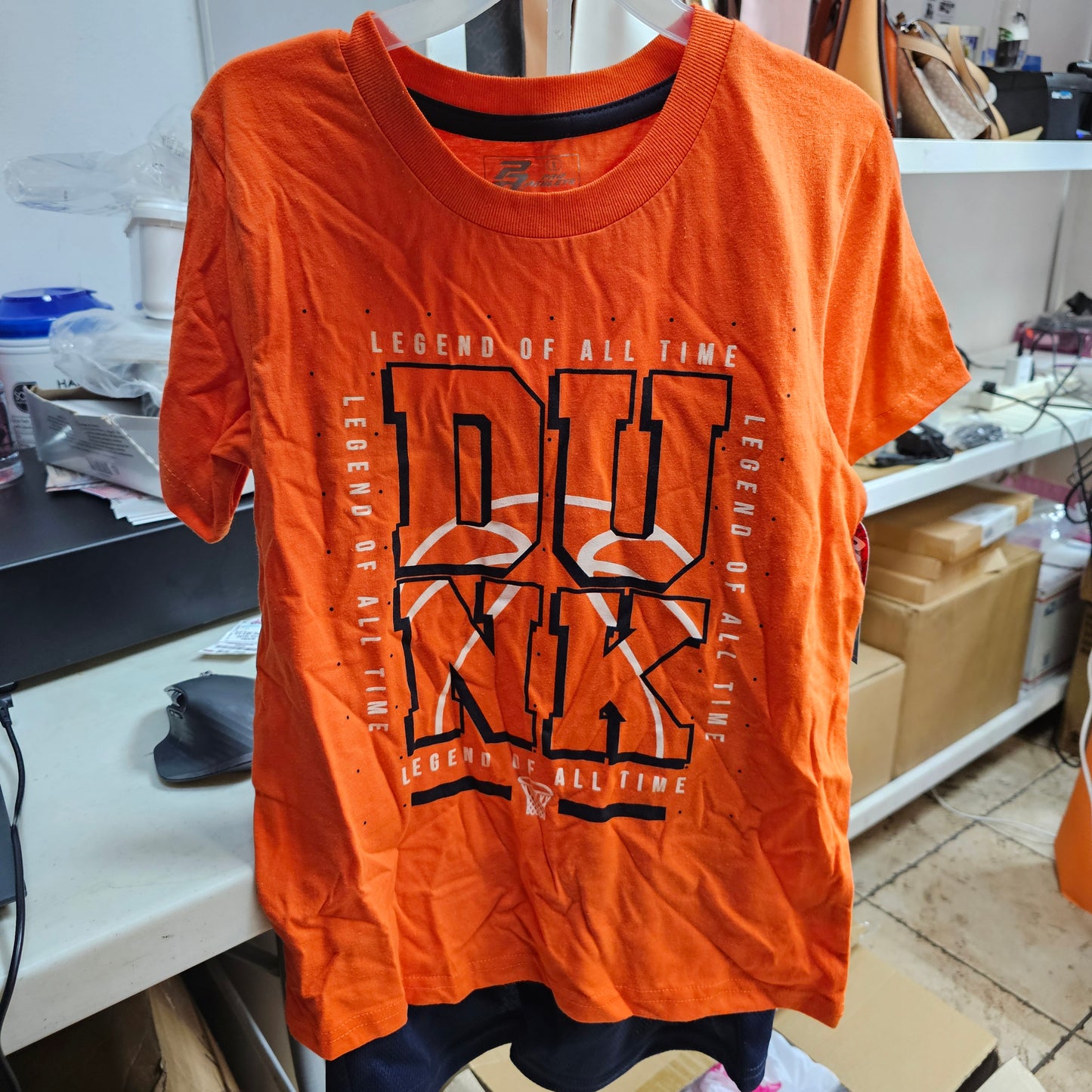 Boys shirt and shorts 2 piece size 8 dunk  Pro Athlete