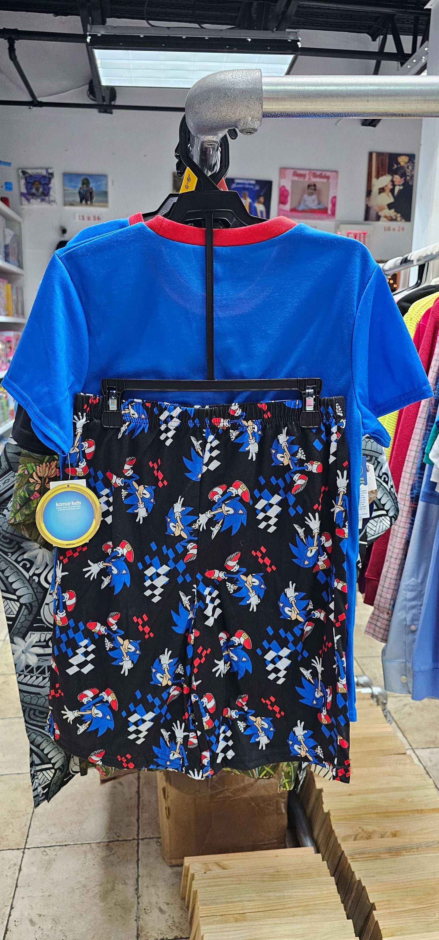 WM Sonic, Spidey, Minecraft 2-piece shirt and shorts boys