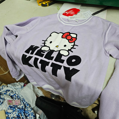 Hello Kitty  purple sweatshirt girls
