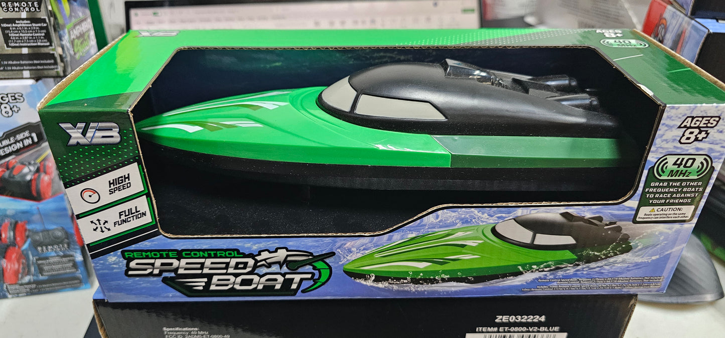 Remote control boat green