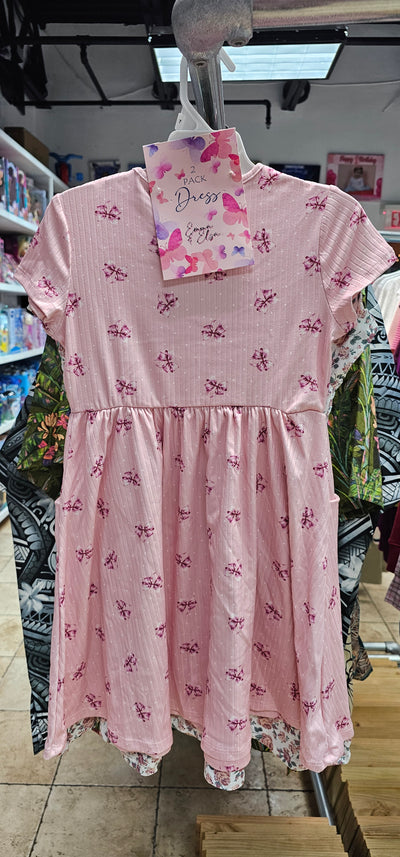 rs 2 piece dress white flower and pink flower style size 7 emma & Elsa