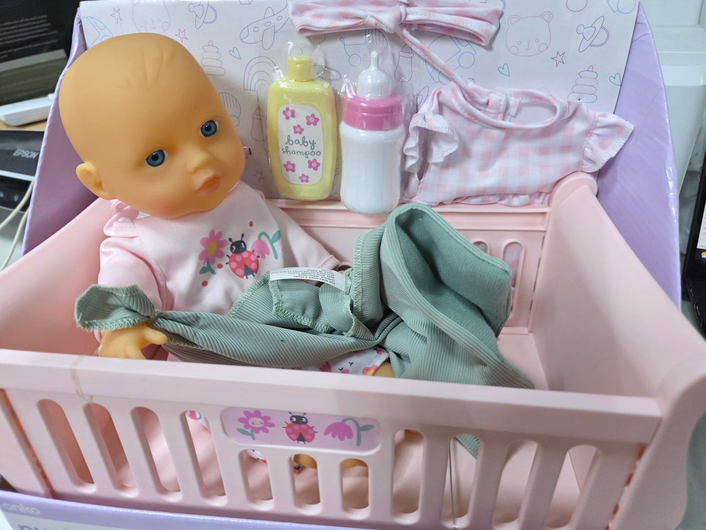 Talking Baby Cot Set