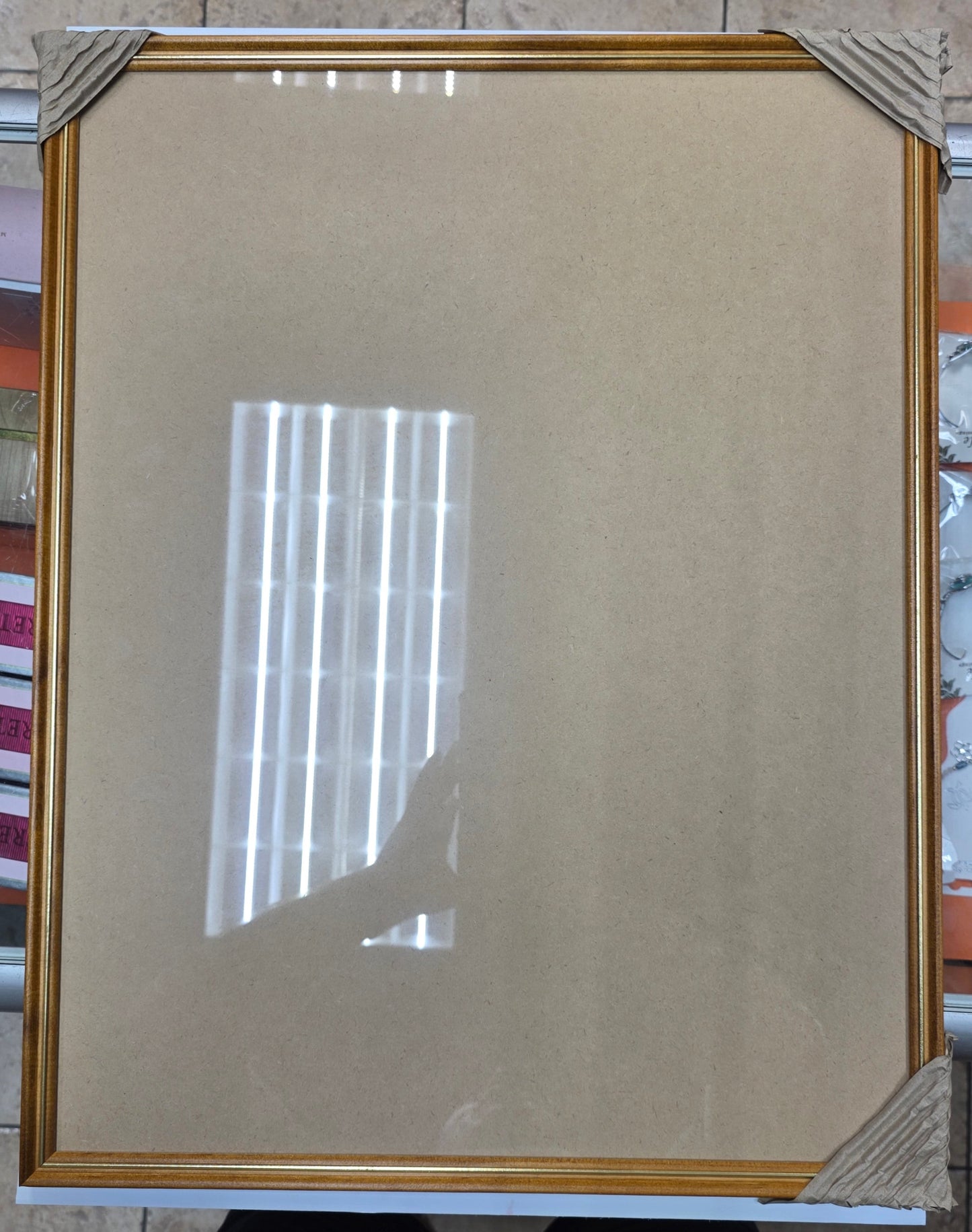 17X22 1028 RIMU & GOLD FRAME