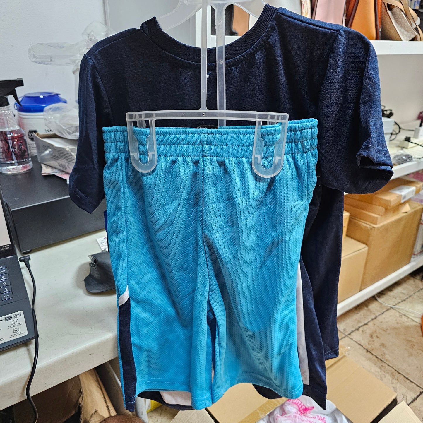 Boys 3 piece Pro Athlete size 7 level up shirt and shorts
