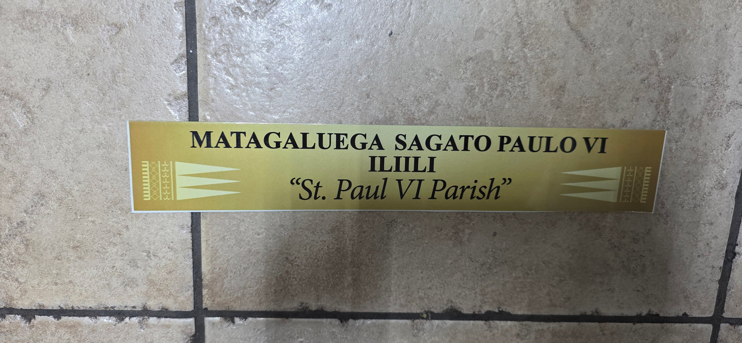 Sublimation 12x2 name plate