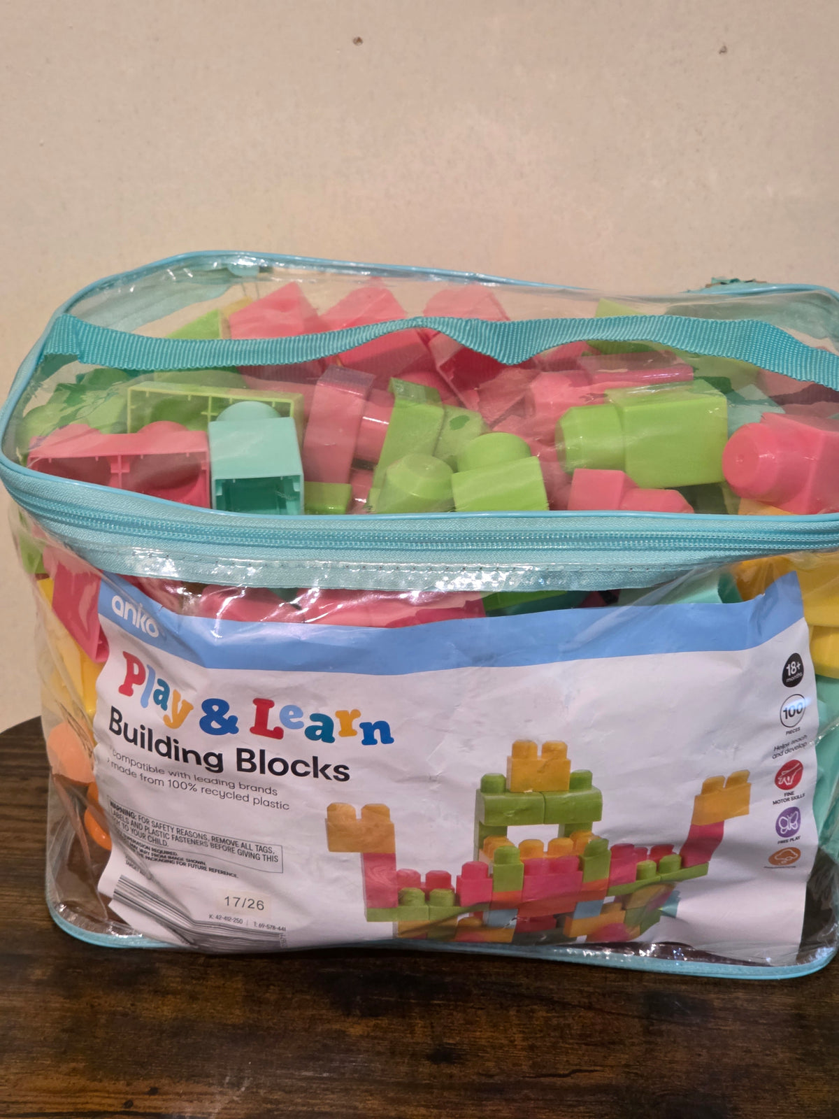 BLOCK BAG 100PC Pastel Colors
